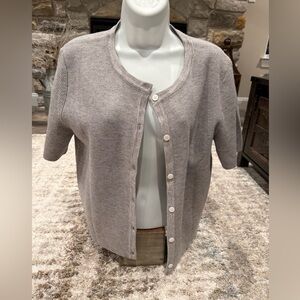 Classic Short-Sleeve Button Cardigan